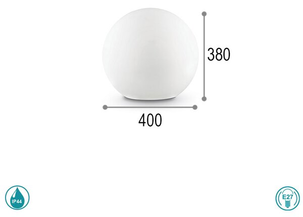 Φωτιστικό Δαπέδου Εξωτερικού Χώρου Ideal Lux Sole 191621 D40
