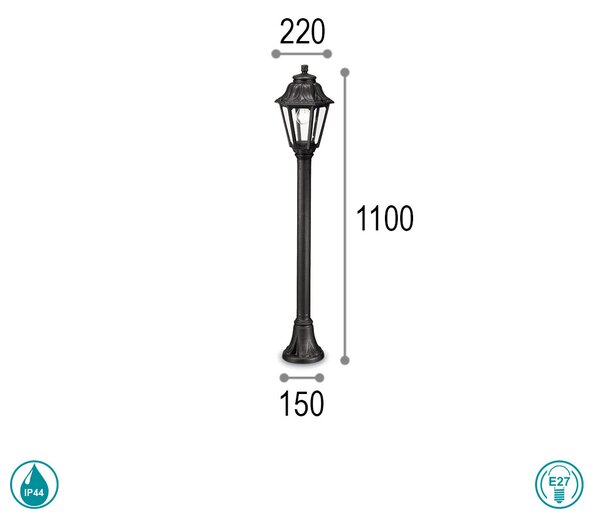 Κολωνάκι Εξωτερικού Χώρου Ideal Lux Anna 120454 Λευκό