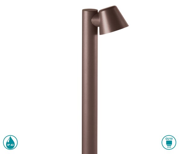 Κολωνάκι Εξωτερικού Χώρου Ideal Lux Gas 213101 Καφέ