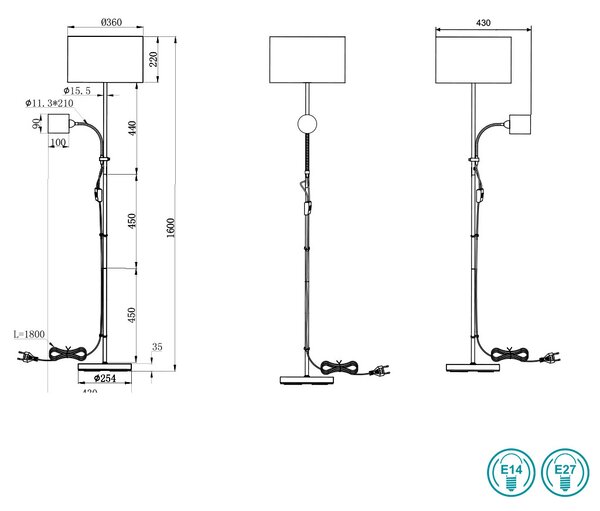 Φωτιστικό Δαπέδου RL Lighting Owen R40192002 Μαύρο