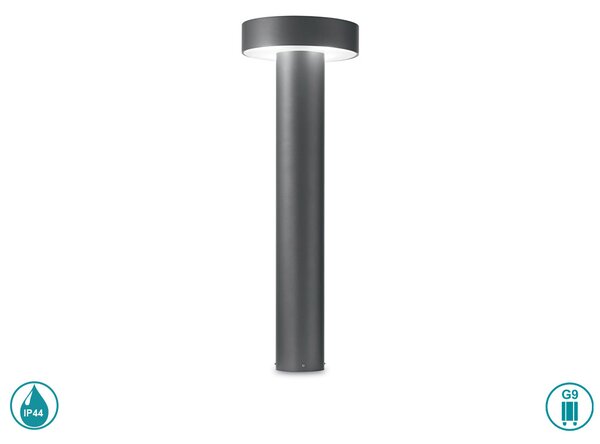 Κολωνάκι Εξωτερικού Χώρου Ideal Lux Tesla 153193 Ανθρακί