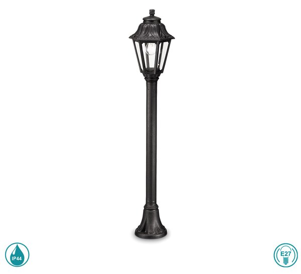 Κολωνάκι Εξωτερικού Χώρου Ideal Lux Anna 101514 Μαύρο