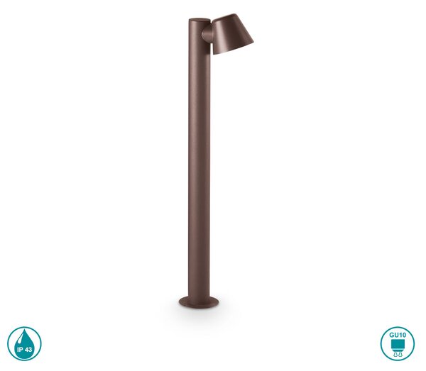 Κολωνάκι Εξωτερικού Χώρου Ideal Lux Gas 213101 Καφέ