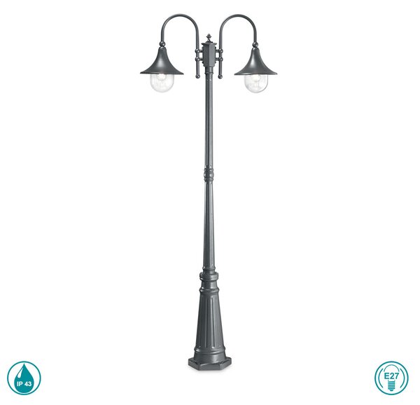 Κολόνα Εξωτερικού Χώρου Ideal Lux Cima 246833 Ανθρακί