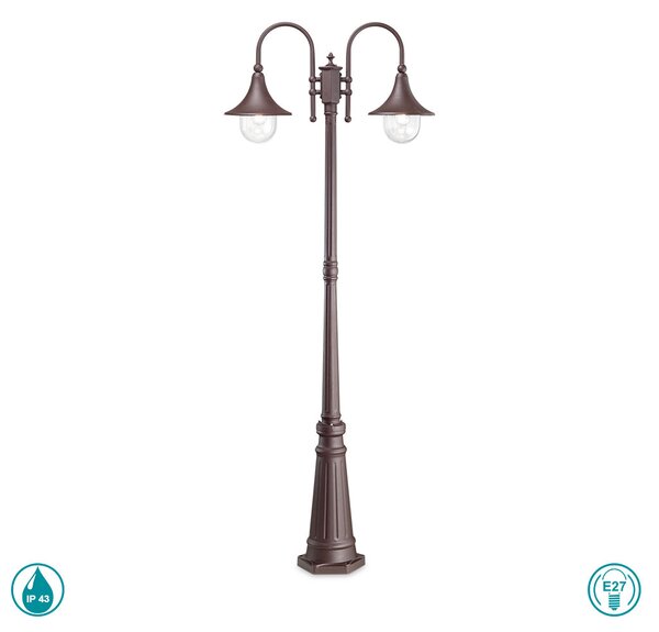 Κολόνα Εξωτερικού Χώρου Ideal Lux Cima 246840 Καφέ