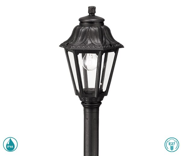 Κολωνάκι Εξωτερικού Χώρου Ideal Lux Anna 101514 Μαύρο
