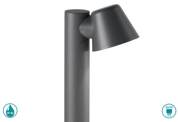 Κολωνάκι Εξωτερικού Χώρου Ideal Lux Gas 139470 Ανθρακί