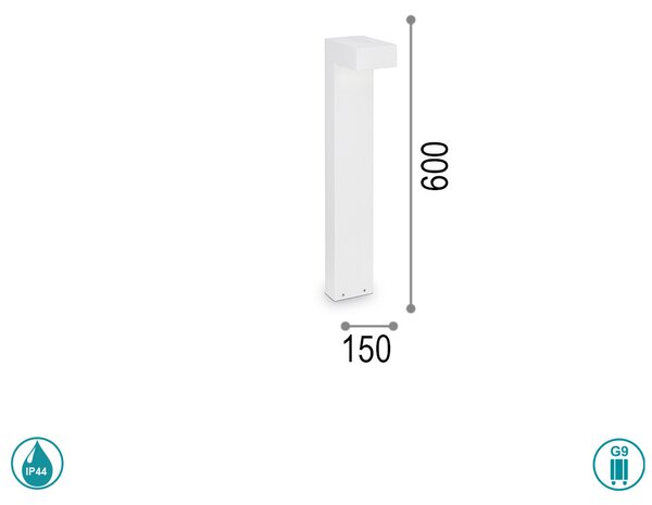 Κολωνάκι Εξωτερικού Χώρου Ideal Lux Sirio 115092 Λευκό