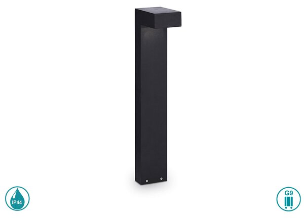 Κολωνάκι Εξωτερικού Χώρου Ideal Lux Sirio 115115 Μαύρο