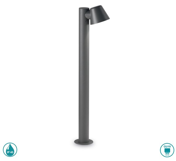 Κολωνάκι Εξωτερικού Χώρου Ideal Lux Gas 139470 Ανθρακί