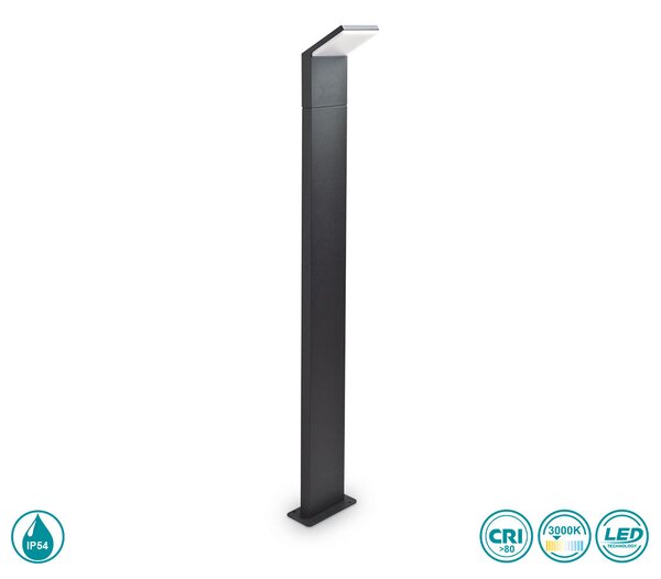Κολωνάκι Εξωτερικού Χώρου Ideal Lux Style 246871 3000K Ανθρακί
