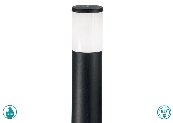 Κολωνάκι Εξωτερικού Χώρου Ideal Lux Amelia 198620 Μαύρο