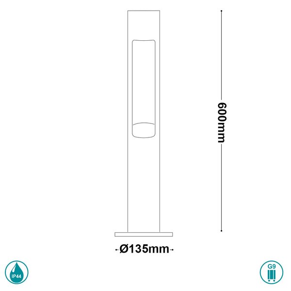 Κολωνάκι Εξωτερικού Χώρου Ideal Lux Acqua 246918 Καφέ