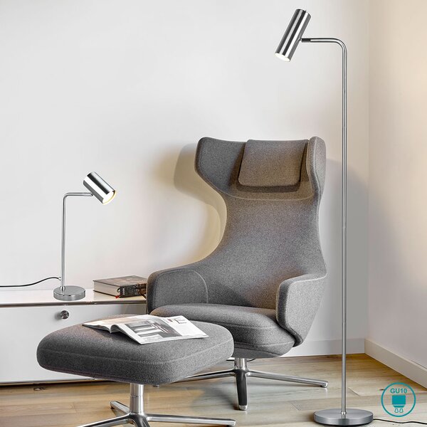 Λάμπα Επιτραπέζια Retro Trio Lighting Marley 512400107 Νίκελ Ματ