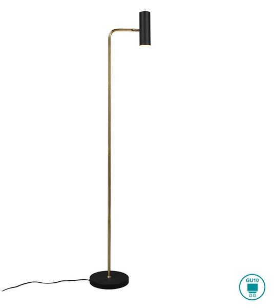 Φωτιστικό Δαπέδου Retro Trio Lighting Marley 412400108 Μπρούτζινο - Μαύρο Ματ
