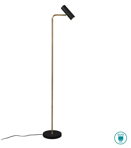 Φωτιστικό Δαπέδου Retro Trio Lighting Marley 412400108 Μπρούτζινο - Μαύρο Ματ