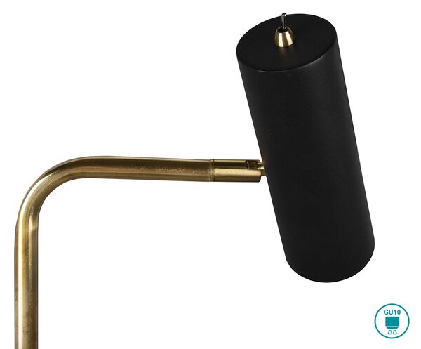 Φωτιστικό Δαπέδου Retro Trio Lighting Marley 412400108 Μπρούτζινο - Μαύρο Ματ