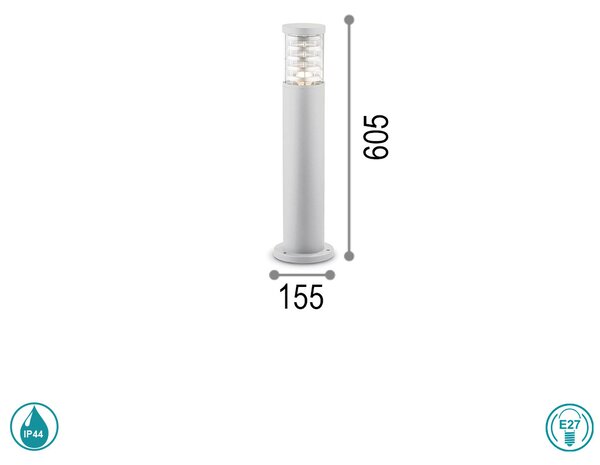 Κολωνάκι Εξωτερικού Χώρου Ideal Lux Tronco 109145 Η60,5 Λευκό