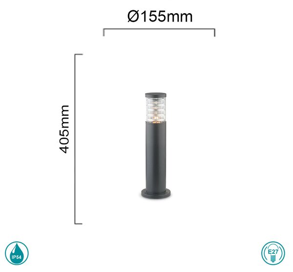 Κολωνάκι Εξωτερικού Χώρου Ideal Lux Tronco 248257 Η40,5 Ανθρακί