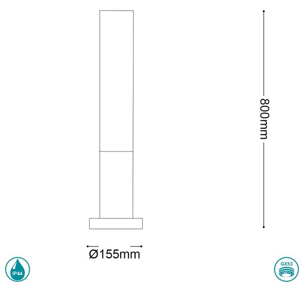 Κολωνάκι Εξωτερικού Χώρου Ideal Lux Edo Outdoor 213071 Καφέ