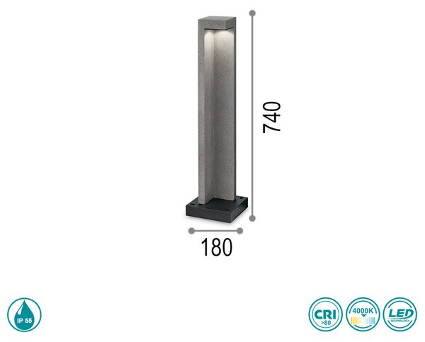 Κολωνάκι Εξωτερικού Χώρου Ideal Lux Titano 187327 4000K