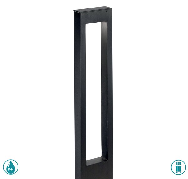 Κολωνάκι Εξωτερικού Χώρου Ideal Lux Vega 136059 Μαύρο