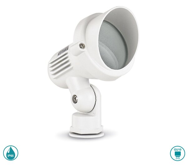 Σποτ Με Καρφί Εξωτερικού Χώρου Ideal Lux Terra 106205 Λευκό