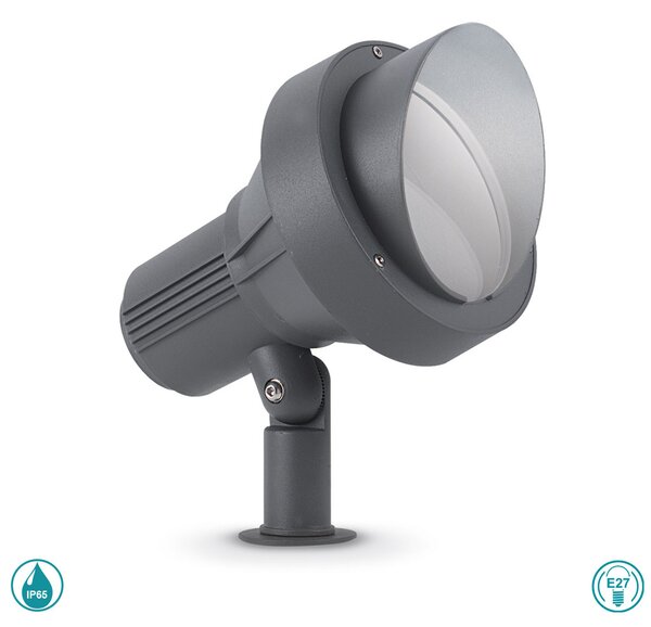Σποτ Με Καρφί Εξωτερικού Χώρου Ideal Lux Terra 033044 Ανθρακί