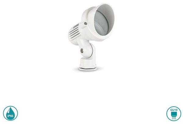 Σποτ Με Καρφί Εξωτερικού Χώρου Ideal Lux Terra 106205 Λευκό