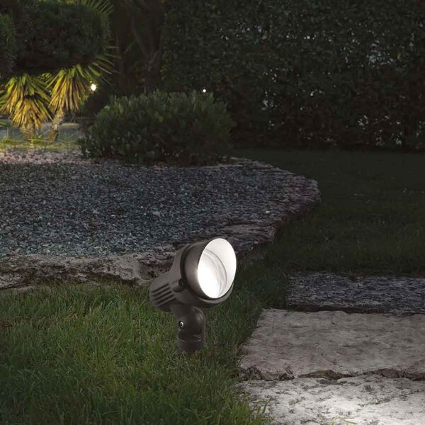 Σποτ Με Καρφί Εξωτερικού Χώρου Ideal Lux Terra 163727 Καφέ