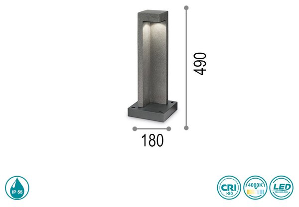 Κολωνάκι Εξωτερικού Χώρου Ideal Lux Titano 157856 4000K