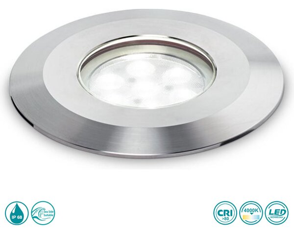 Σποτ Χωνευτό Εξωτερικού Χώρου Ideal Lux Park Led 222875 60°