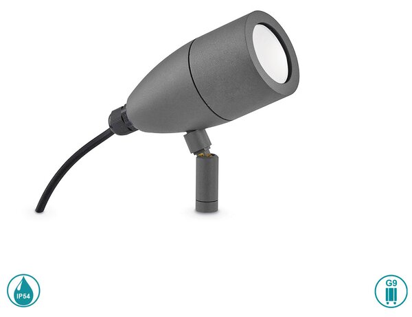 Σποτ Με Καρφί Εξωτερικού Χώρου Ideal Lux Inside 115412 Γκρι