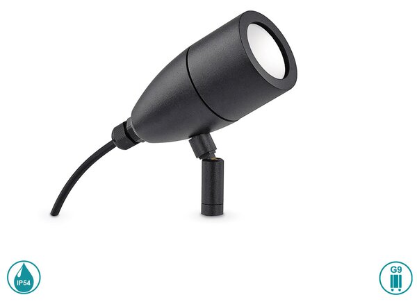 Σποτ Με Καρφί Εξωτερικού Χώρου Ideal Lux Inside 115429 Ανθρακί