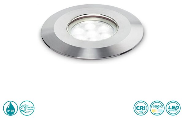 Σποτ Χωνευτό Εξωτερικού Χώρου Ideal Lux Park Led 222875 60°
