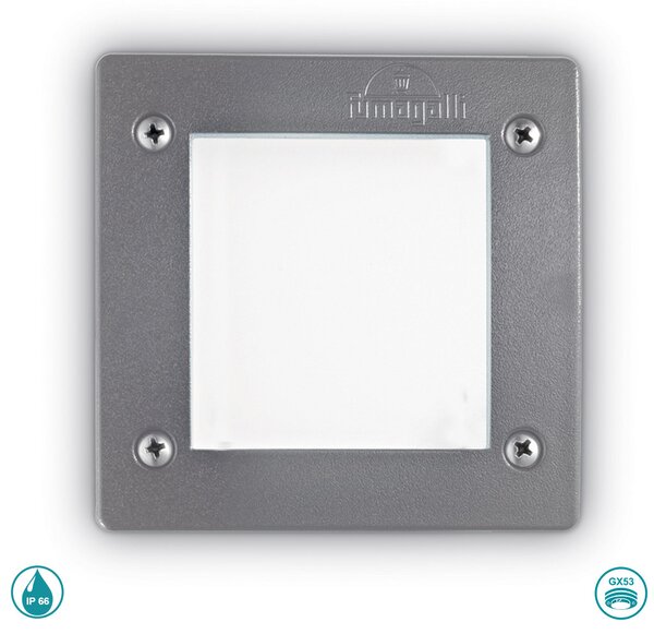 Σποτ Χωνευτό Εξωτερικού Χώρου Ideal Lux Leti 096599 L11,5 Γκρι