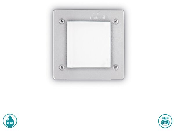 Σποτ Χωνευτό Εξωτερικού Χώρου Ideal Lux Leti 096575 L11,5 Λευκό