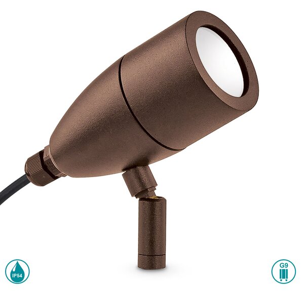 Σποτ Με Καρφί Εξωτερικού Χώρου Ideal Lux Inside 247045 Καφέ