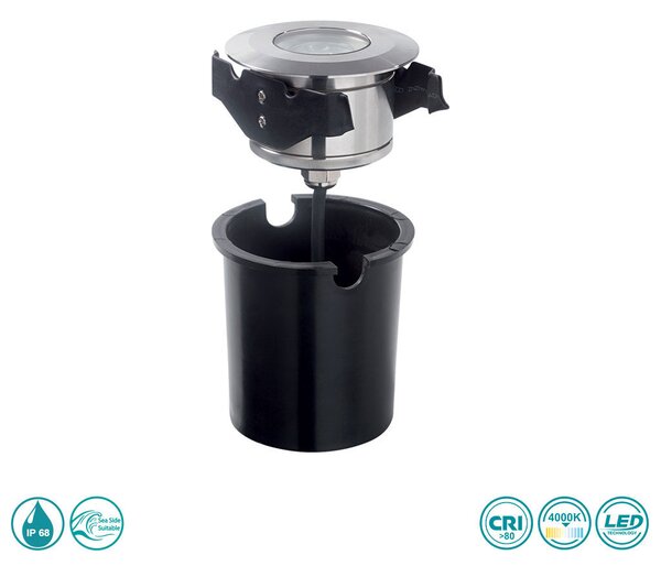 Σποτ Χωνευτό Εξωτερικού Χώρου Ideal Lux Park Led 222875 60°