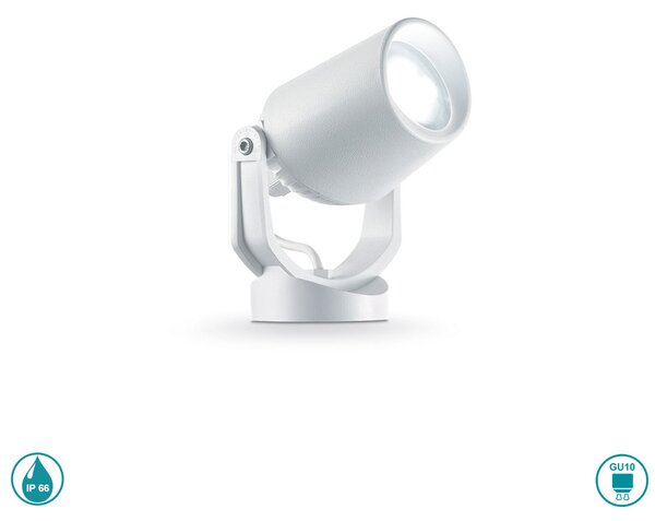 Σποτ Με Καρφί Εξωτερικού Χώρου Ideal Lux Minitommy 120218 Λευκό