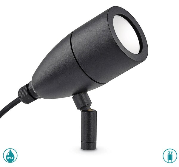 Σποτ Με Καρφί Εξωτερικού Χώρου Ideal Lux Inside 115429 Ανθρακί