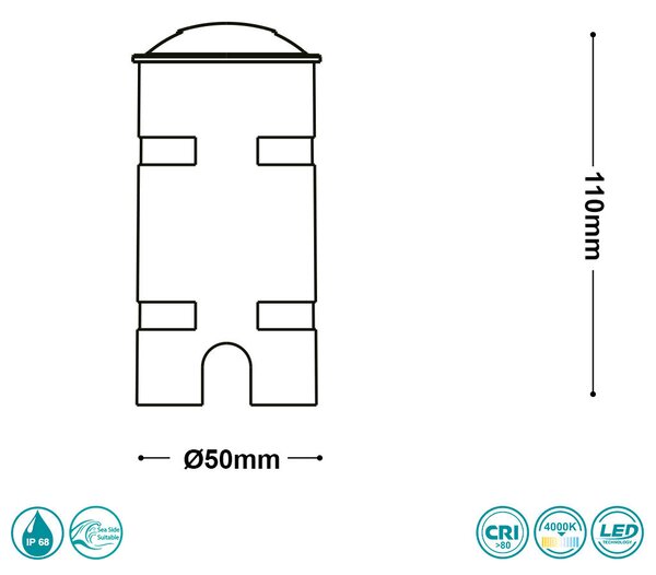 Σποτ Χωνευτό Εξωτερικού Χώρου Ideal Lux Rocket Mini 222837