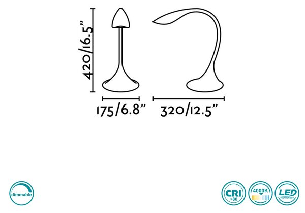 Πορτατίφ Γραφείου Faro Otto 52064 Μαύρο