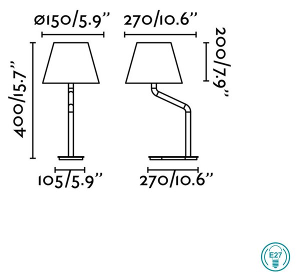 Λάμπα Επιτραπέζια Faro Eterna 24008-13 Λευκή