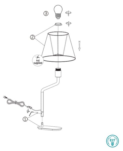 Λάμπα Επιτραπέζια Faro Eterna 24008-13 Λευκή
