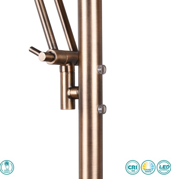 Φωτιστικό Δαπέδου Trio Lighting Barrie 424210304 Μπρούτζινο Αντικέ