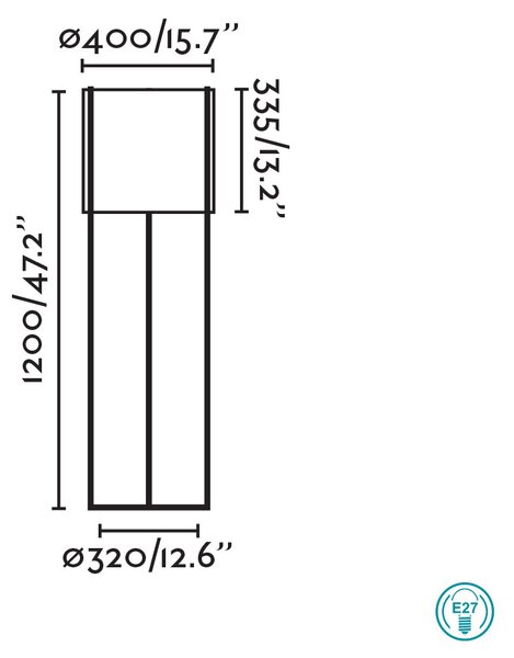 Φωτιστικό Δαπέδου Faro Drum 24023-33 Μαύρο με Μπεζ καπέλο