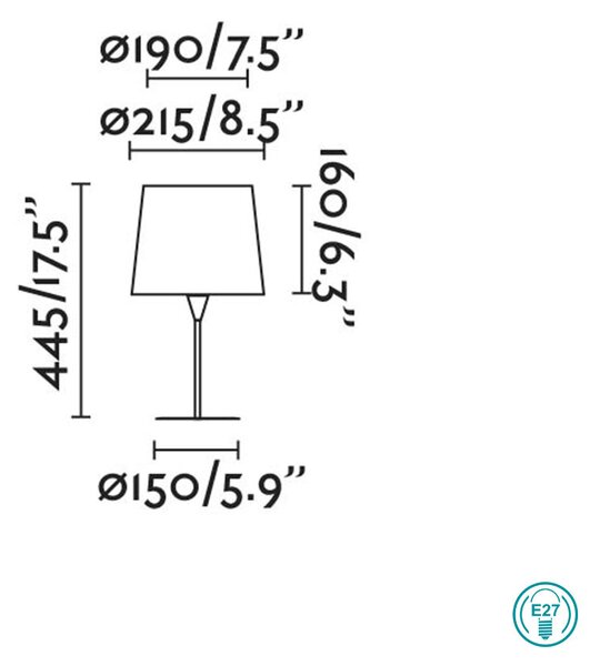Λάμπα Επιτραπέζια Faro Conga 64317-03 Μαύρη
