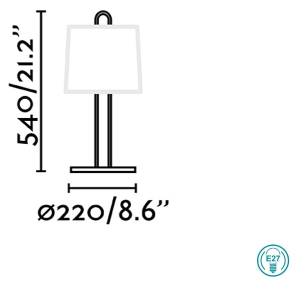 Λάμπα Επιτραπέζια Faro Montreal 24035-05 Χρώμιο-Μπεζ