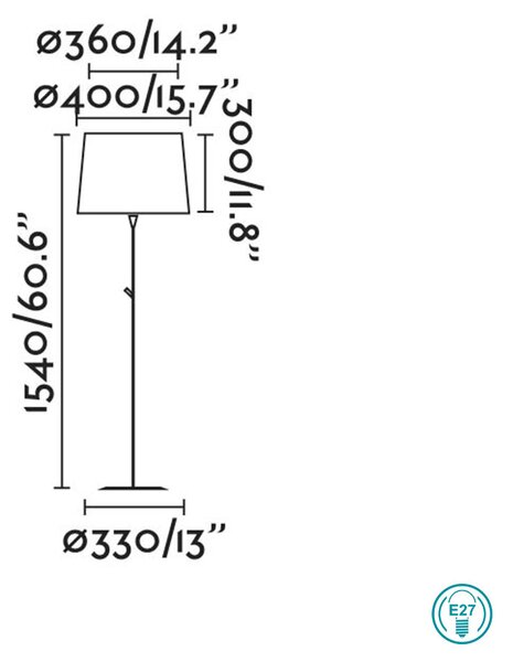 Φωτιστικό Δαπέδου Faro Samba 64312-43 Λευκό-Λαδί